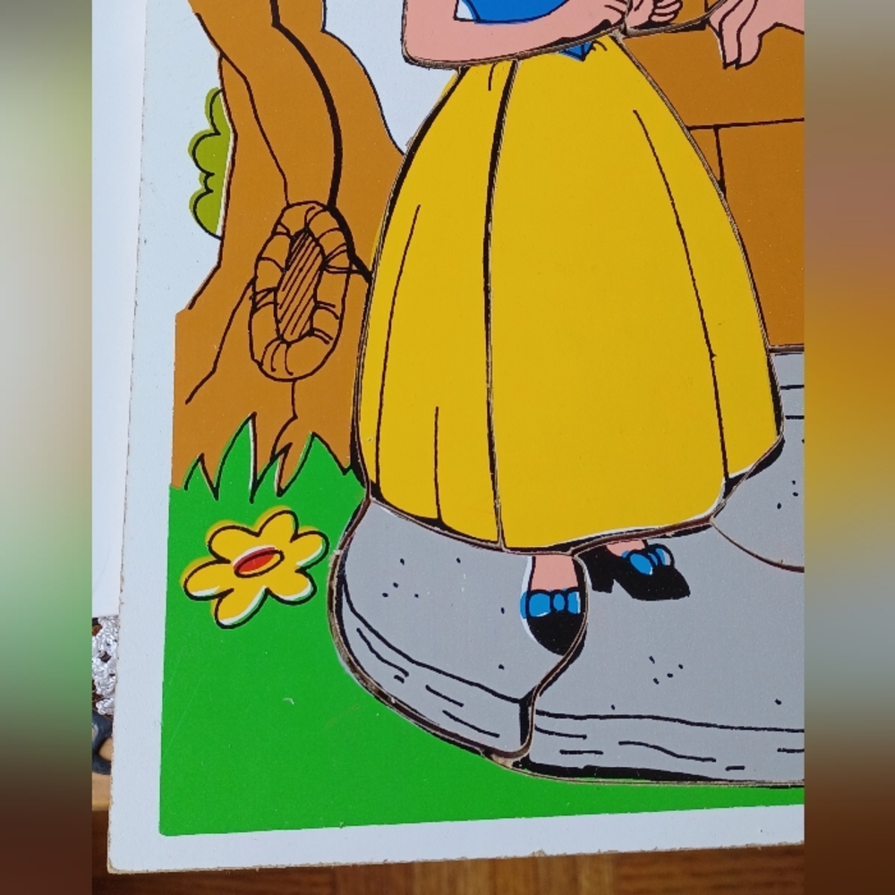 VTG PLAYSKOOL 375-01 20 PIECES SNOW WHITE WOODEN PUZZLE WALT DISNEY PRODUCTIONS - Picture 6 of 11